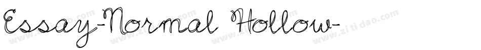 Essay-Normal Hollow字体转换